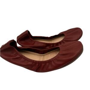 The Storehouse Flats Deep Red Leather Ballet Flats Size 7